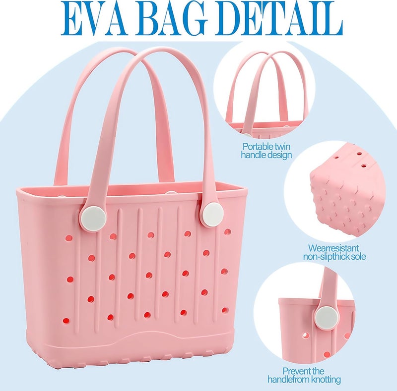 CXY Store Rubber Tote Bag Small Beach Bag Waterproof Beach Tote Washable Travel Handbag for Sport Boat Market Outdoor - Image 4